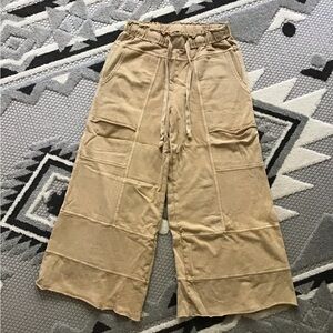 Easel Tan Wide-Leg Pants